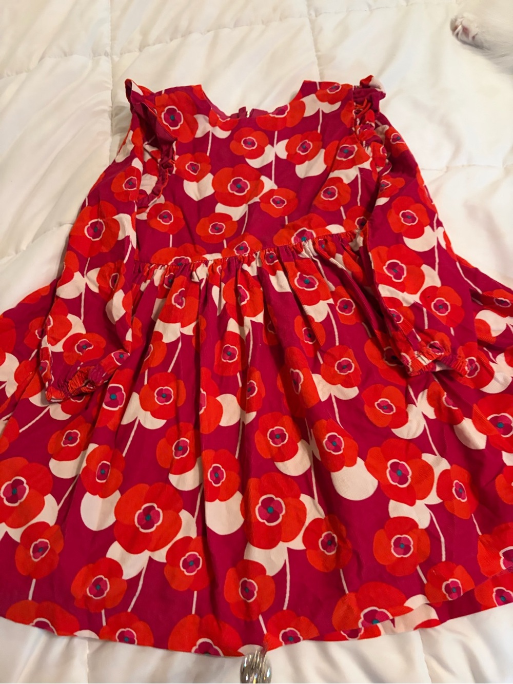 Jacadi Pink and Red Floral Dress